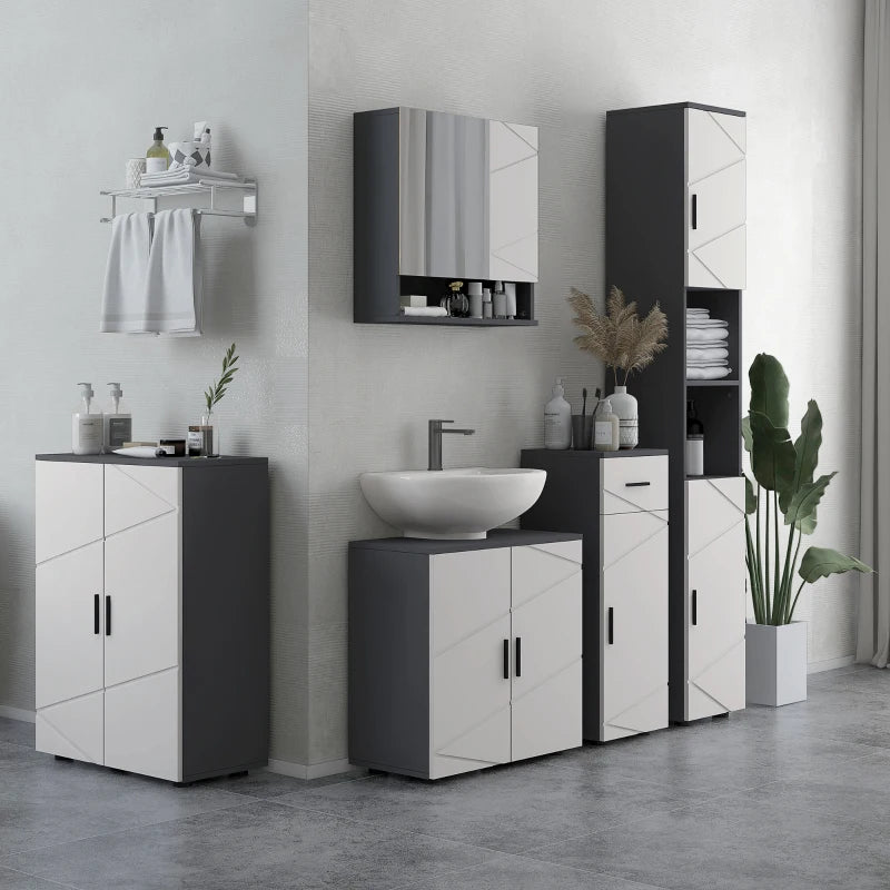 kleankin Bathroom Storage Cabinet, Slim Bathroom Cabinet with Soft Close Door