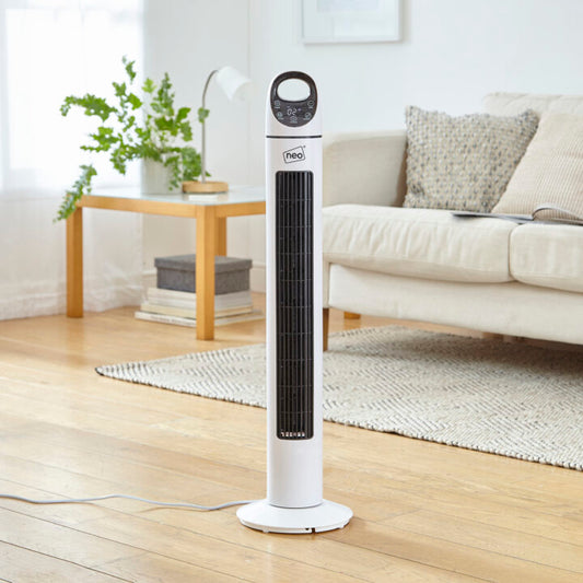 Neo 33" Aroma Free Standing 3 Speed Fan - White