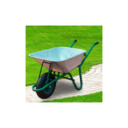 85L Large Galvanised Wheelbarrow with Pneumatic Tyre