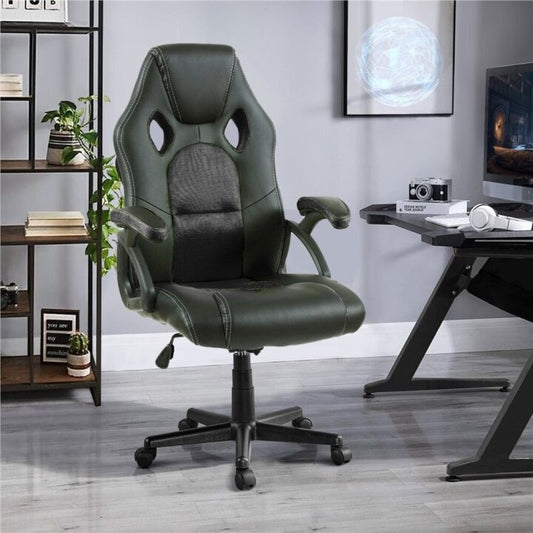 Neo Black Leather Mesh PC Gaming Office Chair