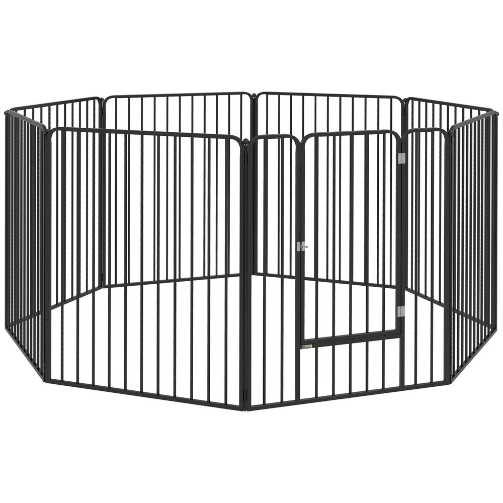 PawHut 100cm 8 Panels Heavy-Duty Dog Playpen for Small, Medium Dogs