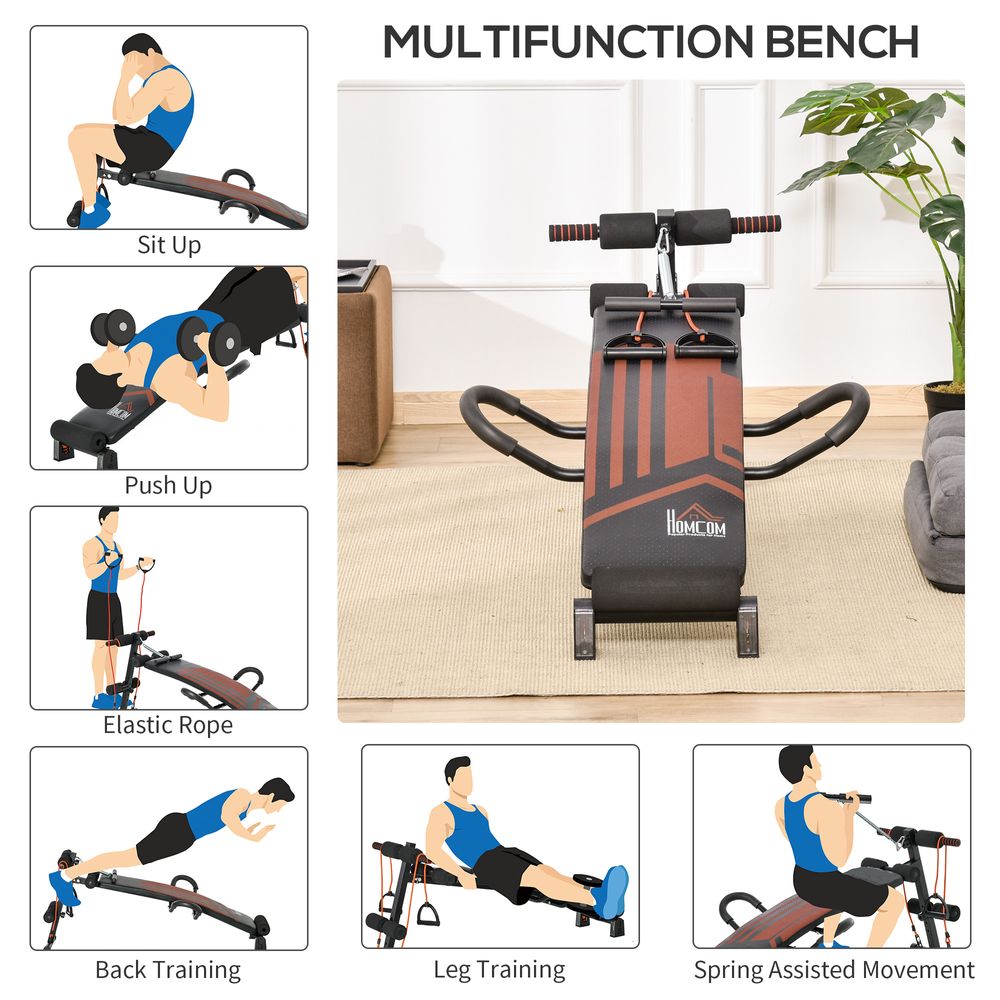 Multifunctional Sit Up Bench Utility Board Ab Exercise with Headrest