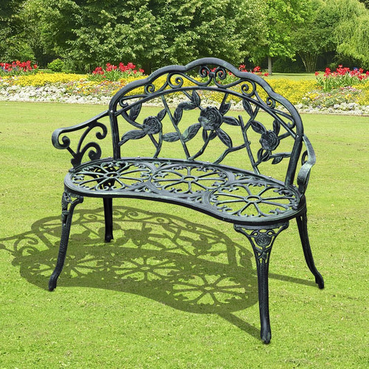 Cast Aluminum Garden Bench Patio Chair