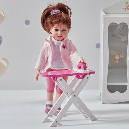 Olivia's Little World 18" Baby Doll Ironing Board & Iron Toy | Doll Furniture