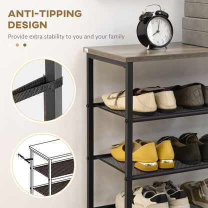 Shoe Rack, 8-tier Shoe Storage Shelf for 21-24 Pair Shoes for Entryway