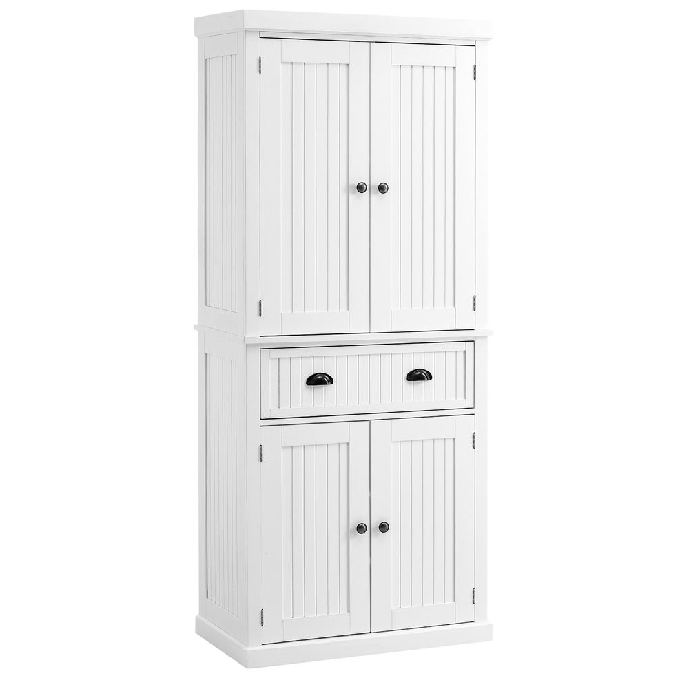 Freestanding Kitchen Storage Cabinet Drawers Cupboards Shelves White