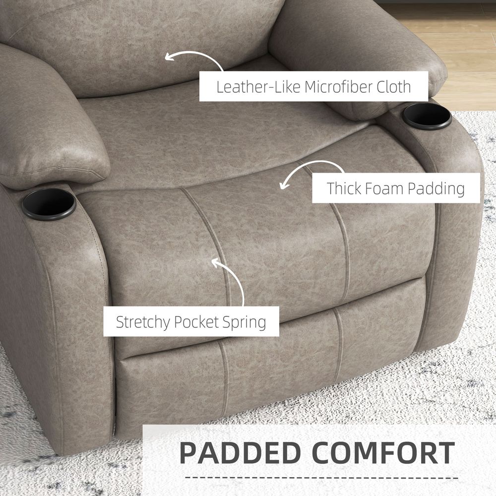 Recliner Armchair for Living Room, Recliner Chair with Cup Holder