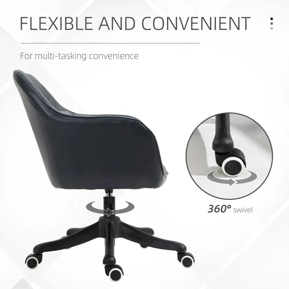 Office Chair with Rechargeable Electric Vibration Massage Lumbar Pillow, Wheels