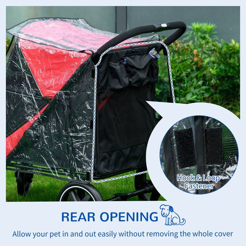 Rain Cover for Dog Pram Stroller Buggy, for Large, Medium Dogs with Rear Entry