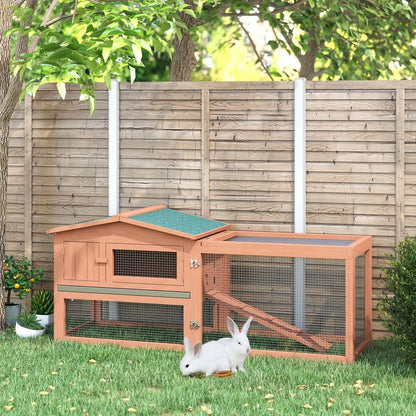 Wooden Rabbit Hutch Enclosure Run House 2 Tier Large Coop Run Pet