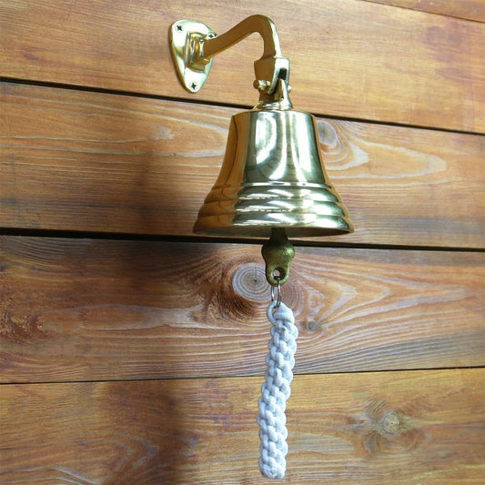 Wall Mounted Traditional Door Ship Bell Gold | M&W