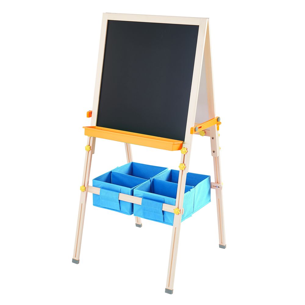 3 in 1 Wooden Easel Drawing Blackboard Whiteboard & Acc TK-FB028G