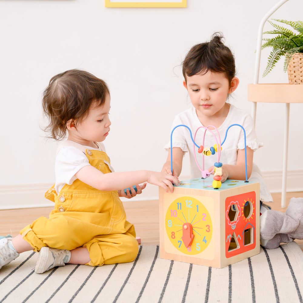 Preschool 5 in 1 Wooden Activity Cube, Educational Toy PS-T0006