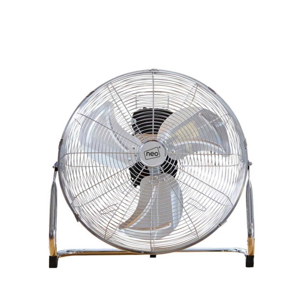 Neo High Velocity Chrome Metal Floor Freestanding Fan  16 Inch