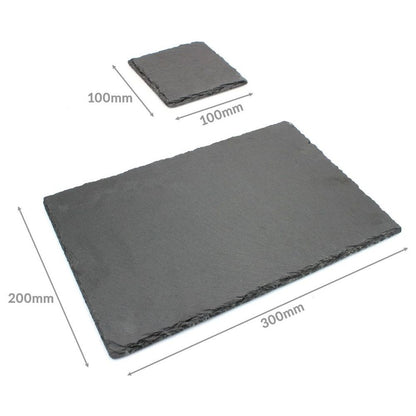 Natural Slate Placemats & Coasters - 12pc | M&W