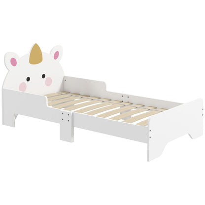 Unicorn-Designed Toddler Bed, Kids Bedroom Furniture - White