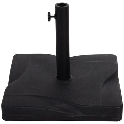 Cement Outdoor Garden Square Parasol Base Black