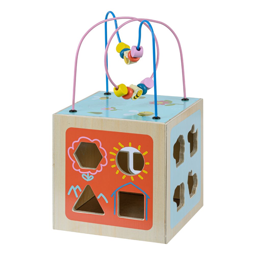 Preschool 5 in 1 Wooden Activity Cube, Educational Toy PS-T0006