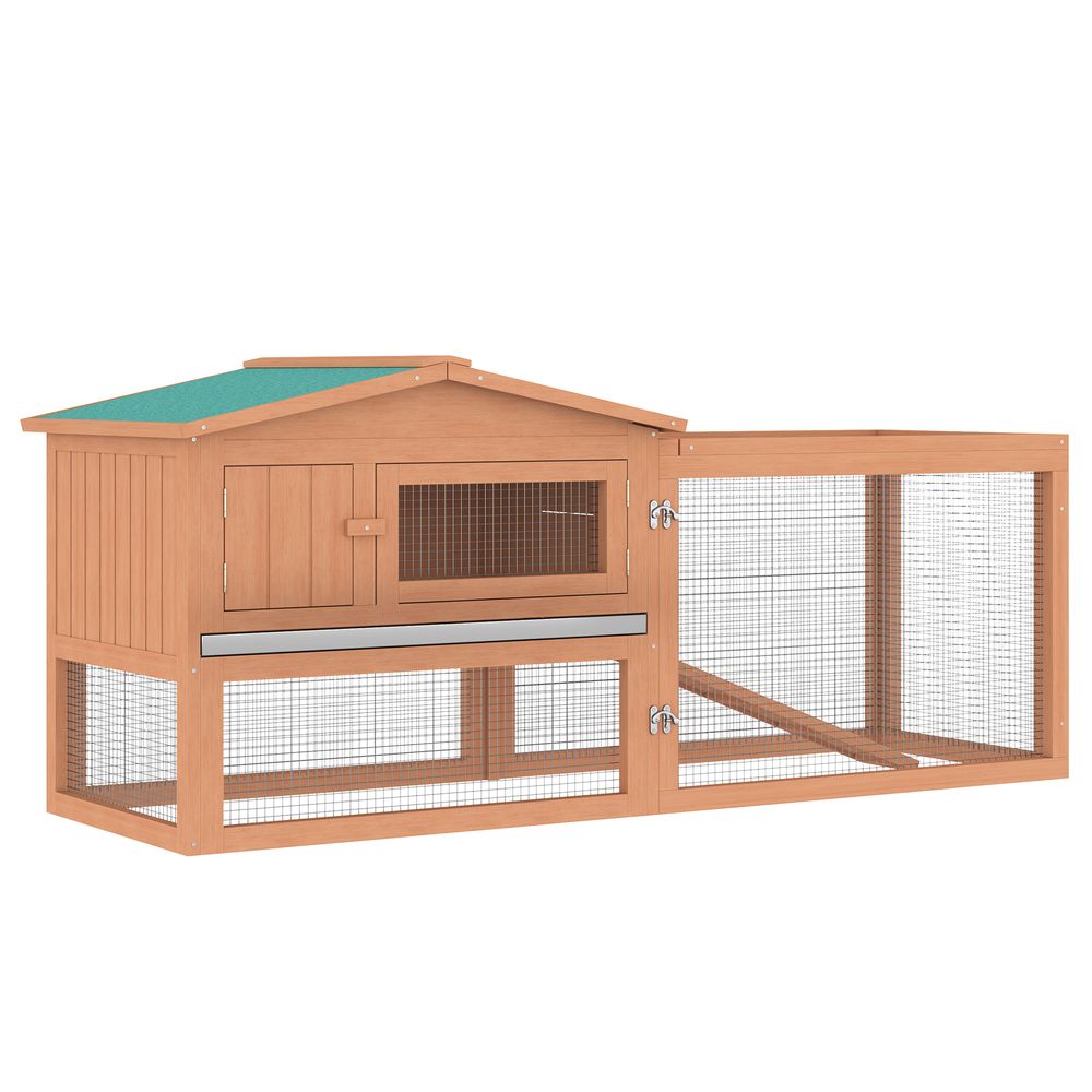 Wooden Rabbit Hutch Enclosure Run House 2 Tier Large Coop Run Pet