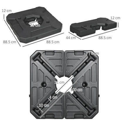 Umbrella Weights for Offset Parasols, 110kg Sand or 70kg Water Filled