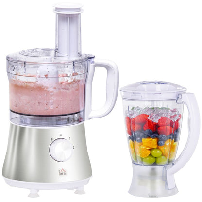 Food Processor w/1L Bowl 1.5L Blender Blades Slicing Grating Discs 500W