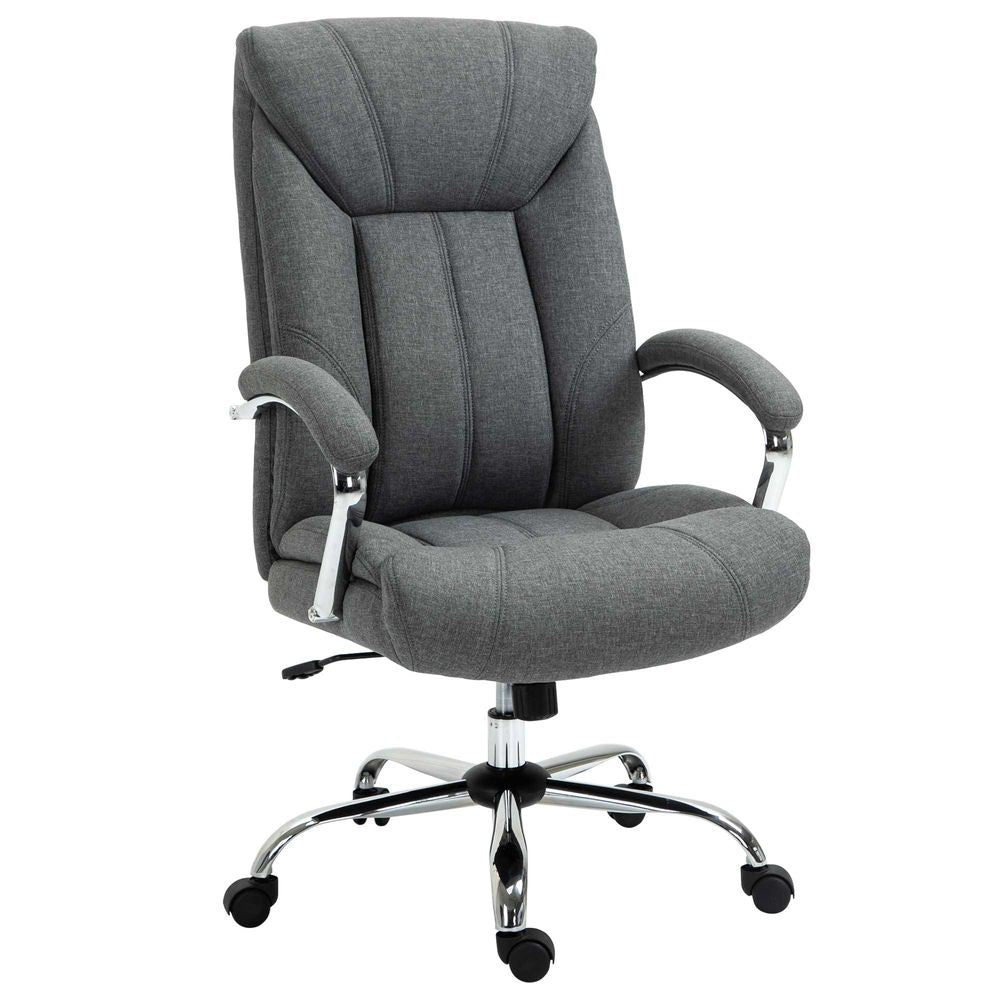 High Back Home Office Chair Computer Desk Chair w/ Arm, Swivel Wheels, Grey