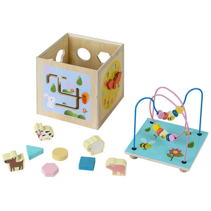 Preschool 5 in 1 Wooden Activity Cube, Educational Toy PS-T0006