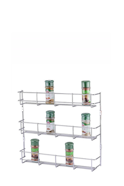 3 Tier Spice Herb Jar Rack Holder Kitchen Door Cupboard Wall Storage