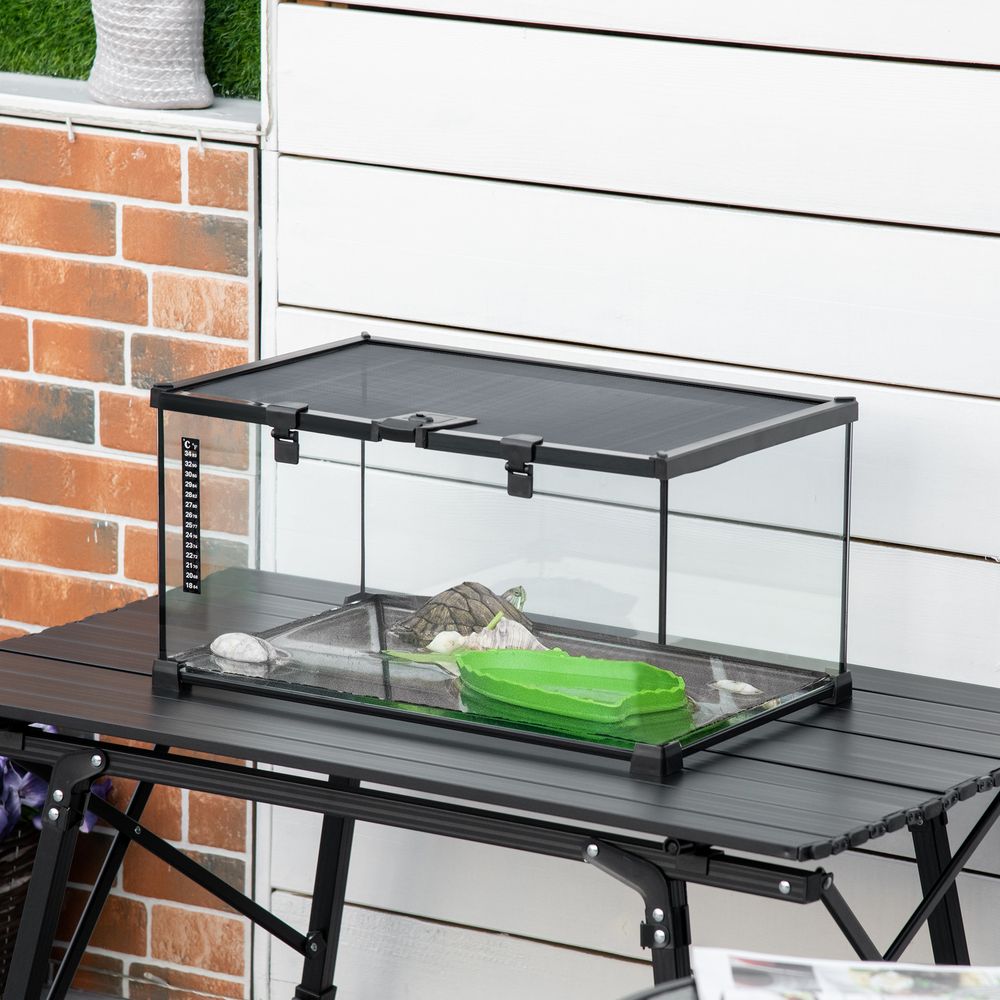 Glass Reptile Terrarium Habitats for Lizards, Frogs, Snake Pawhut