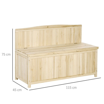 Garden Bench & Arch Wood Storage Bench Deck Outdoor Garden Seating