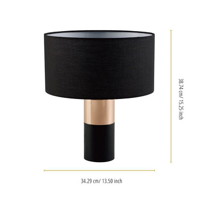 Table Lamp with Tap Touch Control Sensor, Standing Lamp in Black