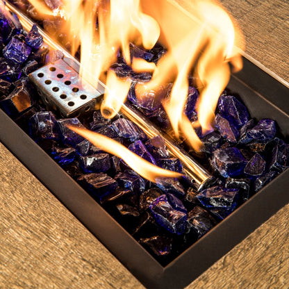 4kg Blue Tempered Fire Glass, Lava Rocks for Outdoor Gas Fire Pits