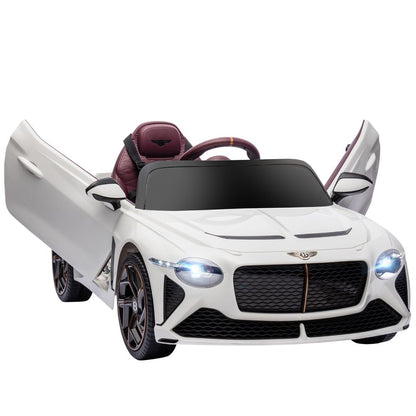 Bentley Bacalar Licensed 12V Kids Electric Car w/ Portable Battery - White