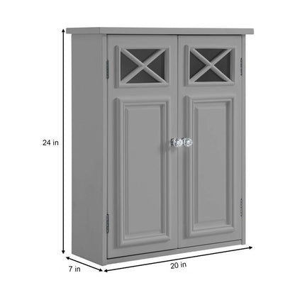 Bathroom Dawson Wall Cabinet With Two Doors Grey EHF-6810G