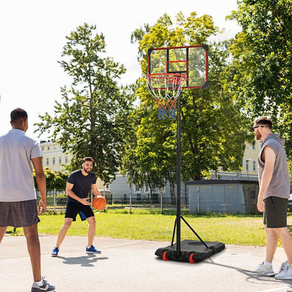 Kids Adjustable Basketball Hoop and Stand w/ Wheels, 1.8-2m