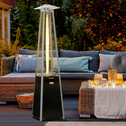 11.2KW Outdoor Gas Heater Freestanding Pyramid Propane Garden Tower Heater