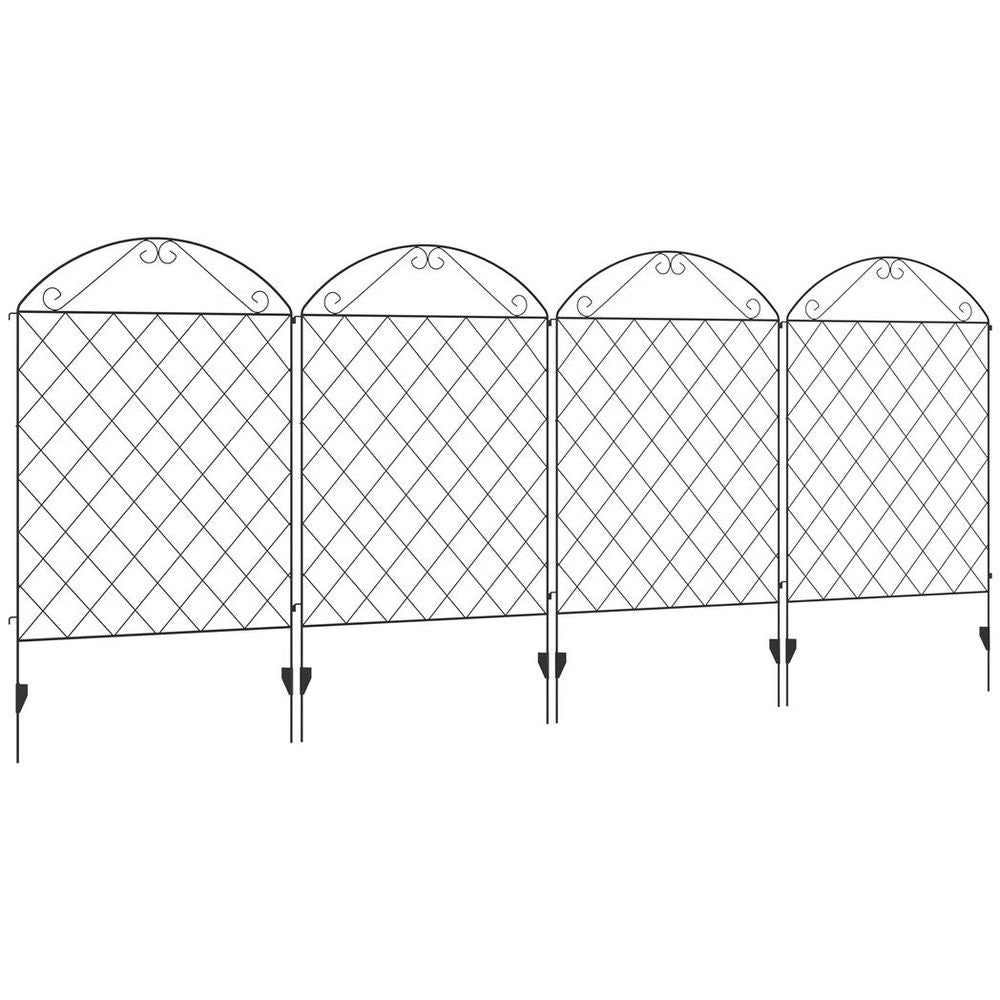 Garden Fencing Panels, 43in x 11.5ft Flower Bed Border Edging Animal Barrier