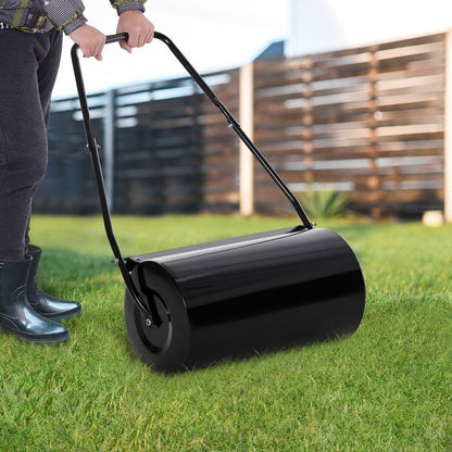 DURHAND Heavy Duty Garden Lawn Roller Push Tow Water Sand Filled 46L Equipment