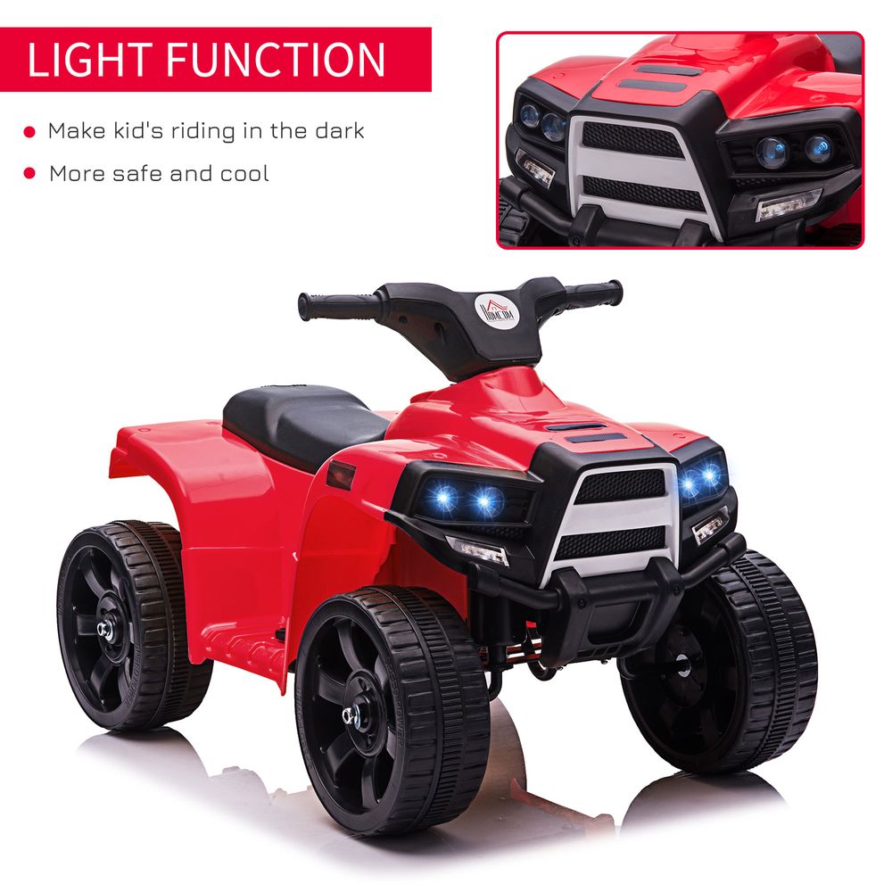 6 V Kids Ride on Cars Electric ATV for 18-36 months Toddlers Red Wine