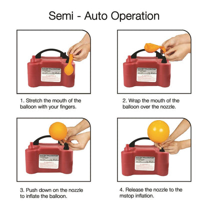 Powerful 600W Dual Nozzle Balloon Blower Inflator Electric Pump
