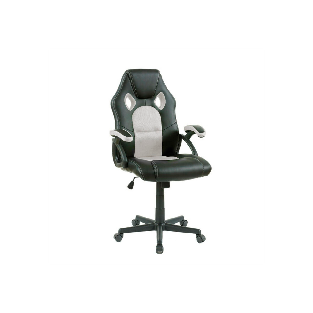 Neo White/Black Leather Mesh PC Gaming Office Chair