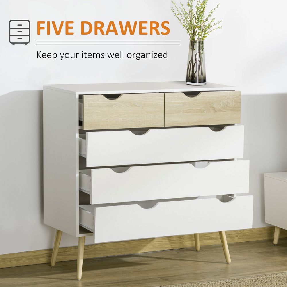 Chest of Drawers 5 Drawer Storage Unit Storage Cabinets