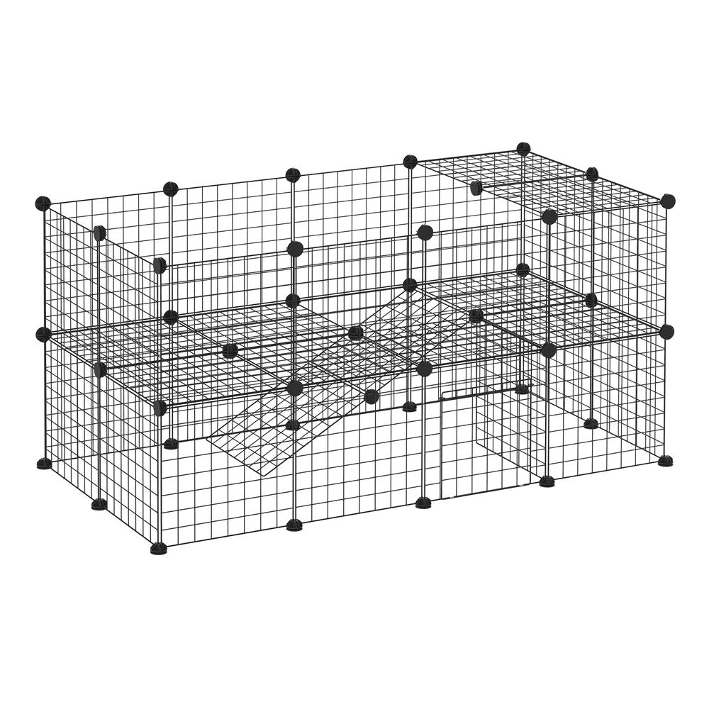 Small Animals Cage DIY 36 Panels Pet Playpen, for Rabbit Guinea Pig Chinchilla