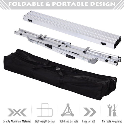 Portable Roll-up Aluminium Folding Picnic Table Outdoor BBQ Party