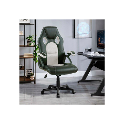 Neo White/Black Leather Mesh PC Gaming Office Chair