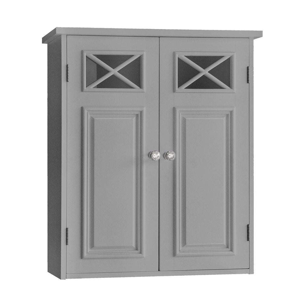 Bathroom Dawson Wall Cabinet With Two Doors Grey EHF-6810G