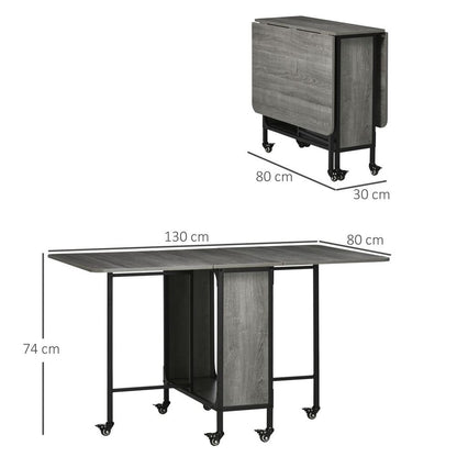 Mobile Drop Leaf Table Folding Kitchen Table Extendable Dining Table