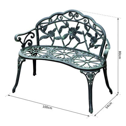 Cast Aluminum Garden Bench Patio Chair