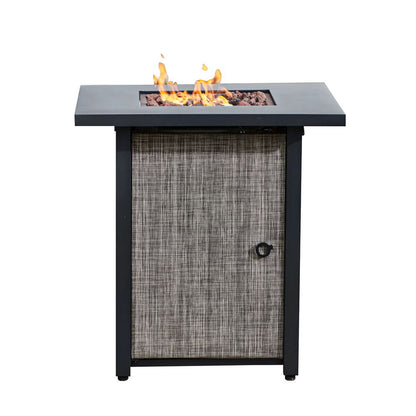 Outdoor Garden Gas Fire Pit Table Heater with Lava Rocks & Cover