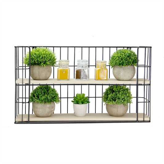 2 Tier Rectangular Floating Shelf | M&W